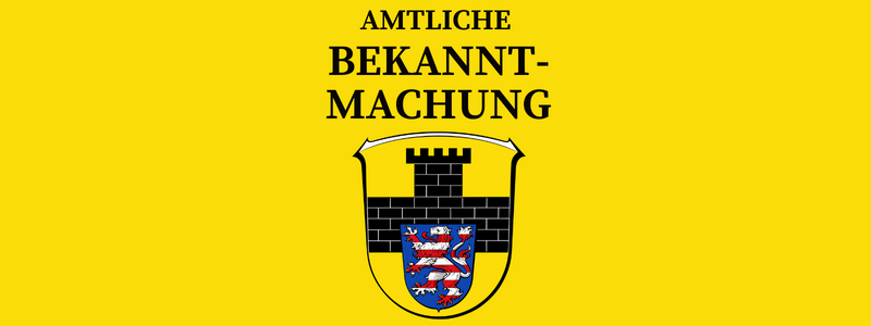Amtliche Bekanntmachung 800x300