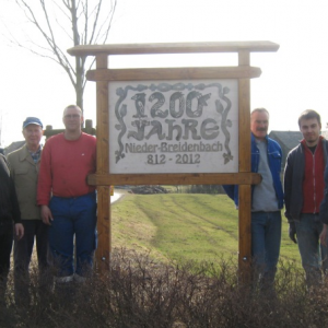 Jubiläumschild Nieder-Breidenbach