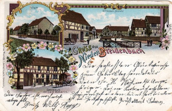 Ansichtskarte Nieder-Breidenbach 1902