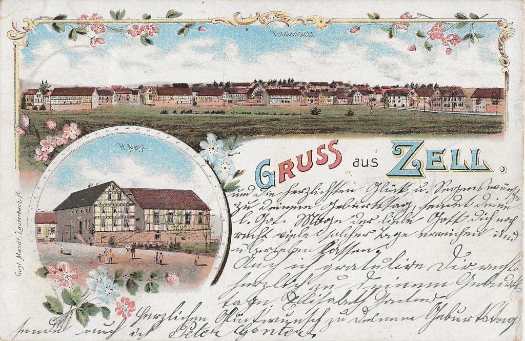 Historische Postkarte Romrod-Zell (Abbildung: Gruss-aus-Romrod.de)