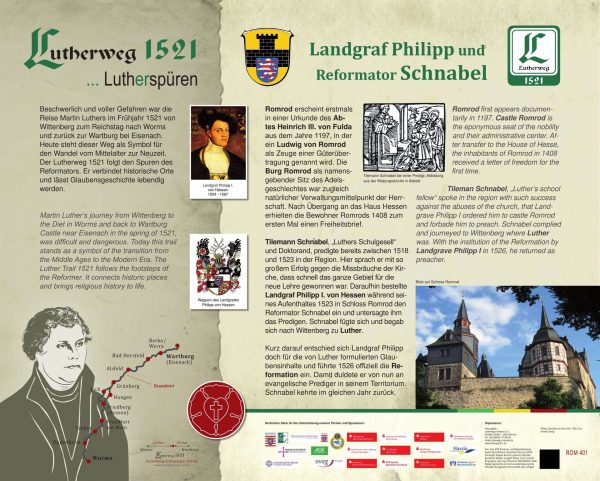 Lutherweg1521 - Infotafel Romrod