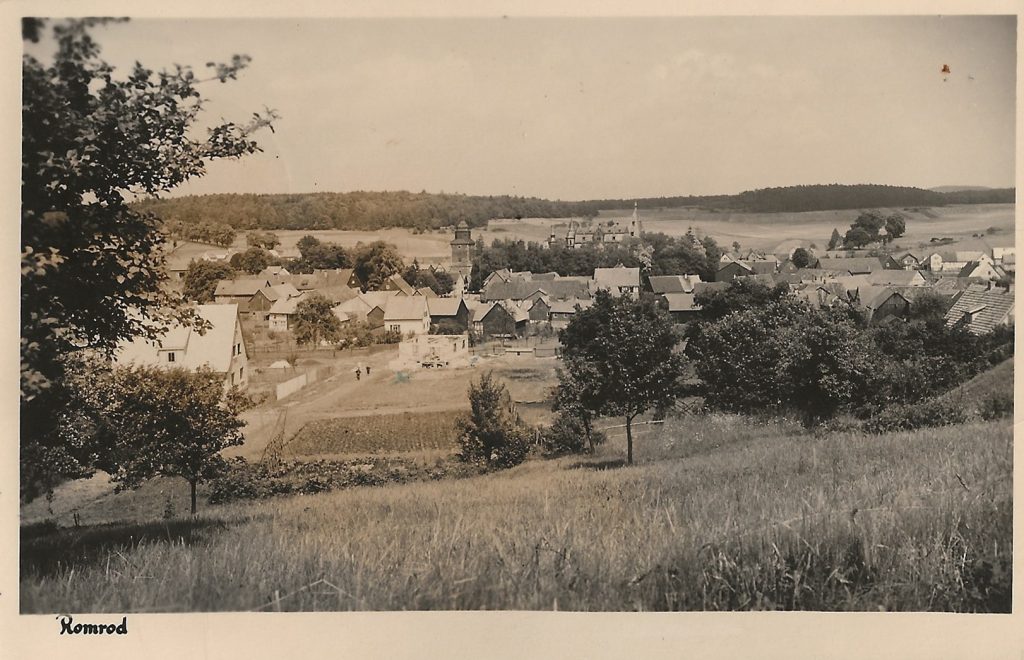 Ortsansicht Romrod in den 1950er Jahren (Quelle: Gruss-aus-Romrod.de)