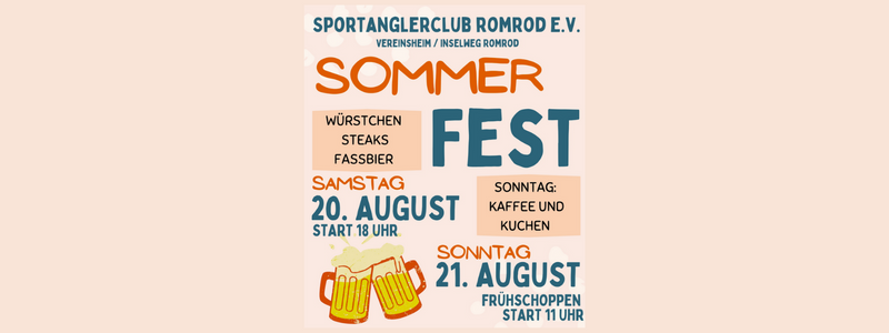 Sommerfest Sportanglerclub Romrod 2022 - 800x300