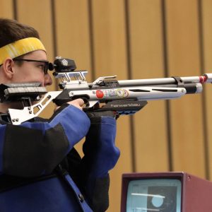 Bastian Wehr vom Schützenverein Ober Breidenbach bei den Deutschen Meisterschaften 2022