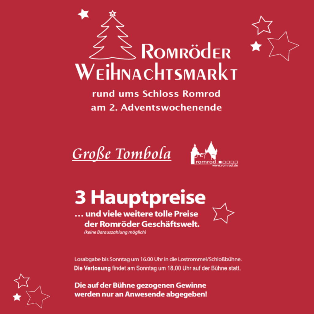 Weihnachtsmarkt Romrod - Tombola quadratisch