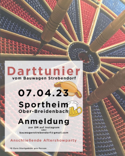 Dart-Turnier am 7.4.2023 in Ober-Breidenbach