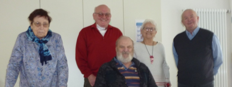 Die Mitglieder des Einrichtungsbeirats des Hauses Schloßblick in Romrod mit dem Vorsitzenden des Seniorenbeirats der Stadt Romrod, Franz Preuß.