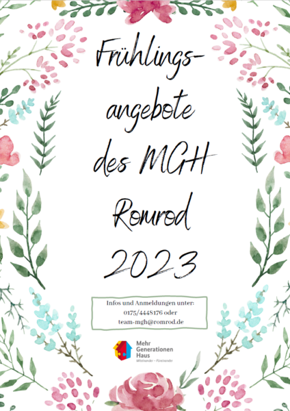 Frühlingsangebote MGH Romrod 2023