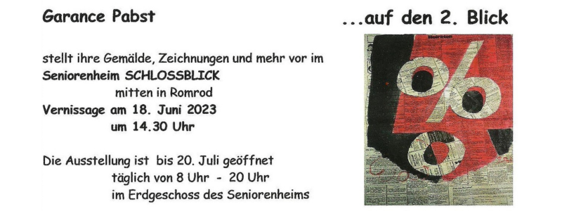 Ausstellung Garance Pabst 2023 in Romrod, Haus Schlossblick