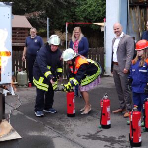 Landtagspräsidentin besucht Freiwillige Feuerwehr in Romrod (August 2023) - 3