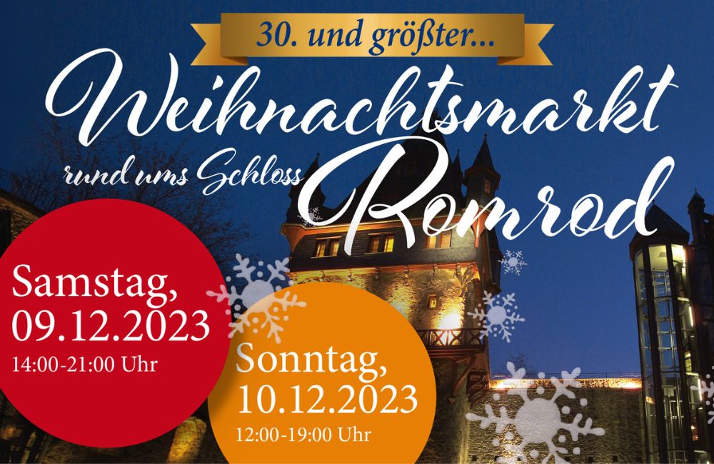 Das komplette Programm Um 14 Uhr beginnt der Weihnachtsmarkt 🎅 Romrod