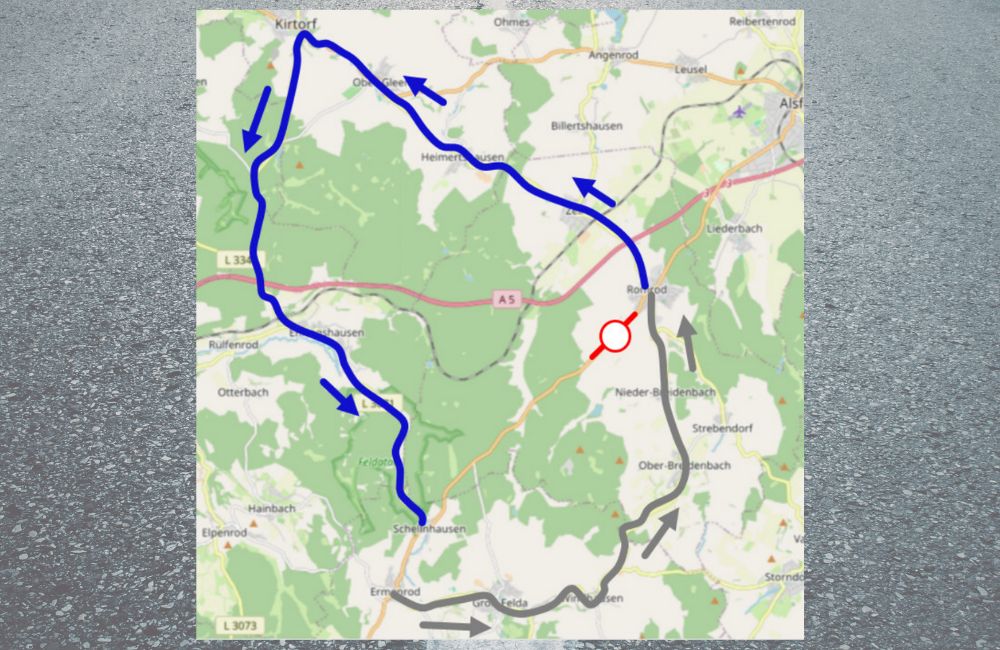 2024-03 - Vollsperrung bis Anfang Mai Straßenbauarbeiten auf der B49 zwischen Feldatal-Schellnhausen und Romrod starten in Kürze