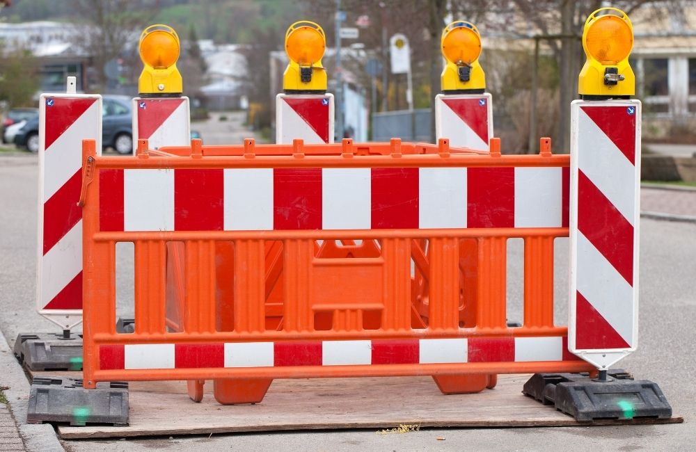 Baustelle Verkehr Straßensperrung